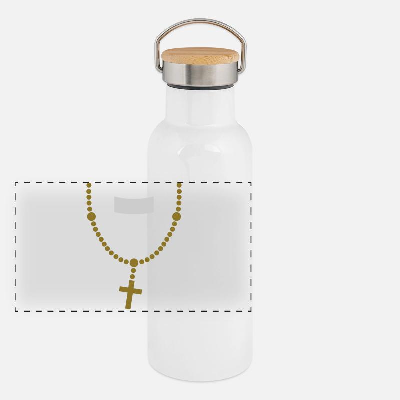 large_please_priest_vector Panoramic Thermal Bottle with Bamboo Lid