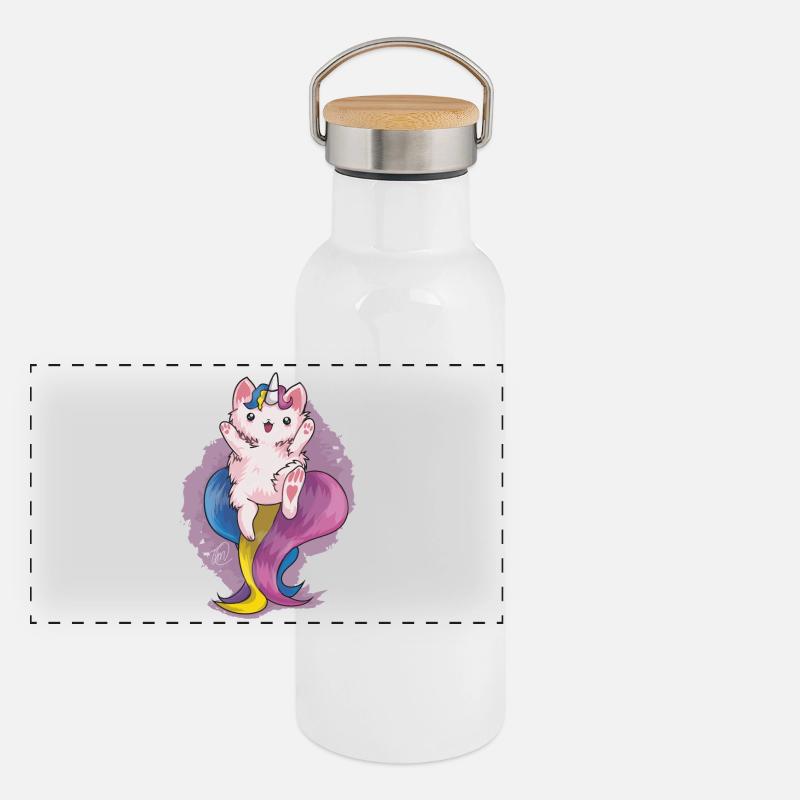 Kitty Katacorn is Happy Panoramic Thermal Bottle with Bamboo Lid