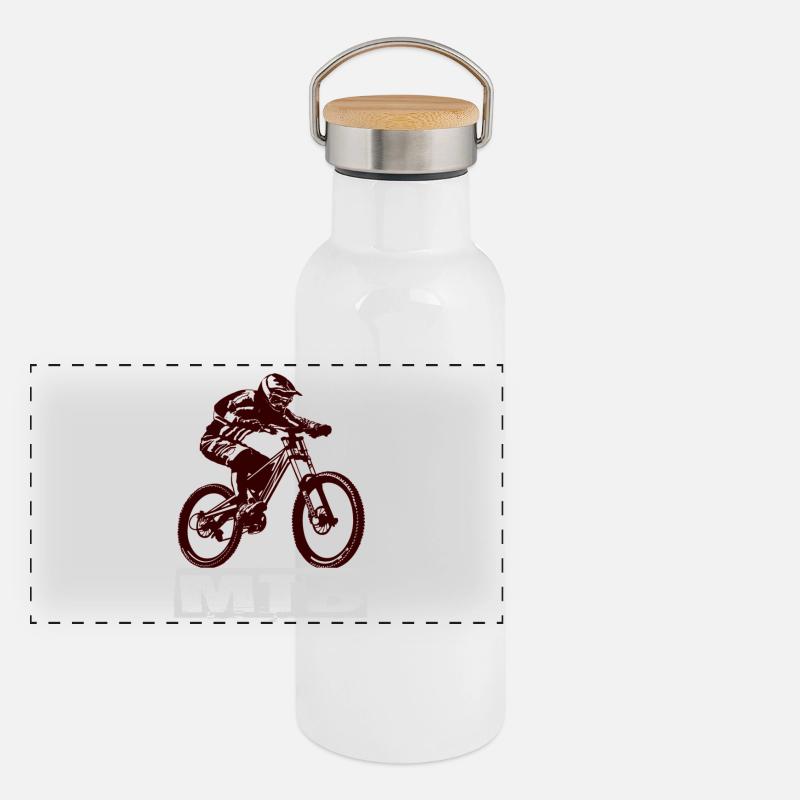 MTB Panorama Thermosflasche mit Bambusdeckel