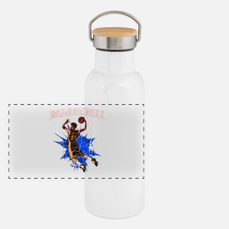 Dunk éclair : Basket électrique Gourde isotherme avec bouchon en bambou