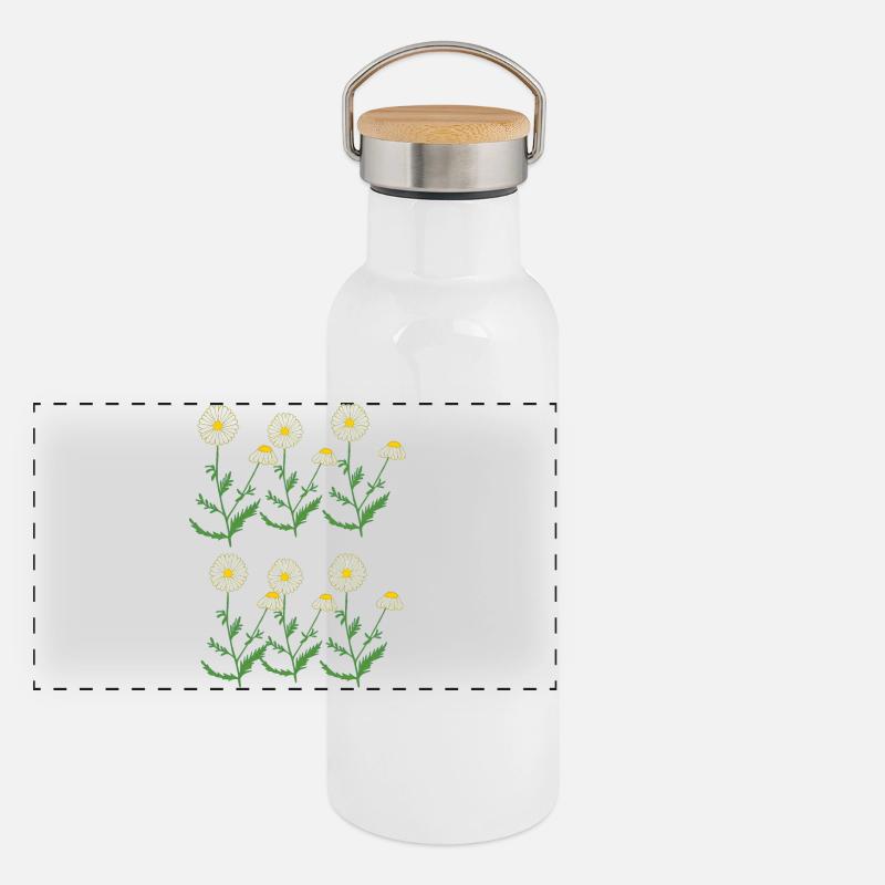 Panorama Thermosflasche mit Bambusdeckel