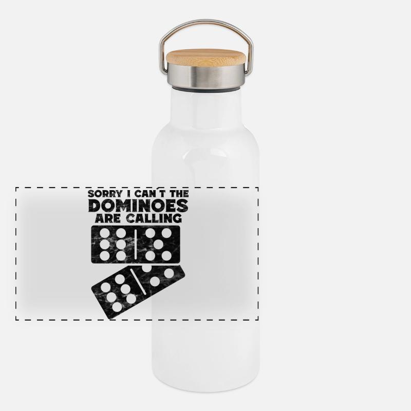 Domino Design Panorama Thermosflasche mit Bambusdeckel