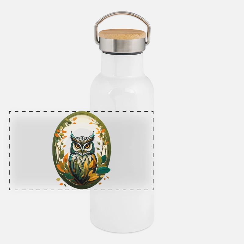 Panorama Thermosflasche mit Bambusdeckel