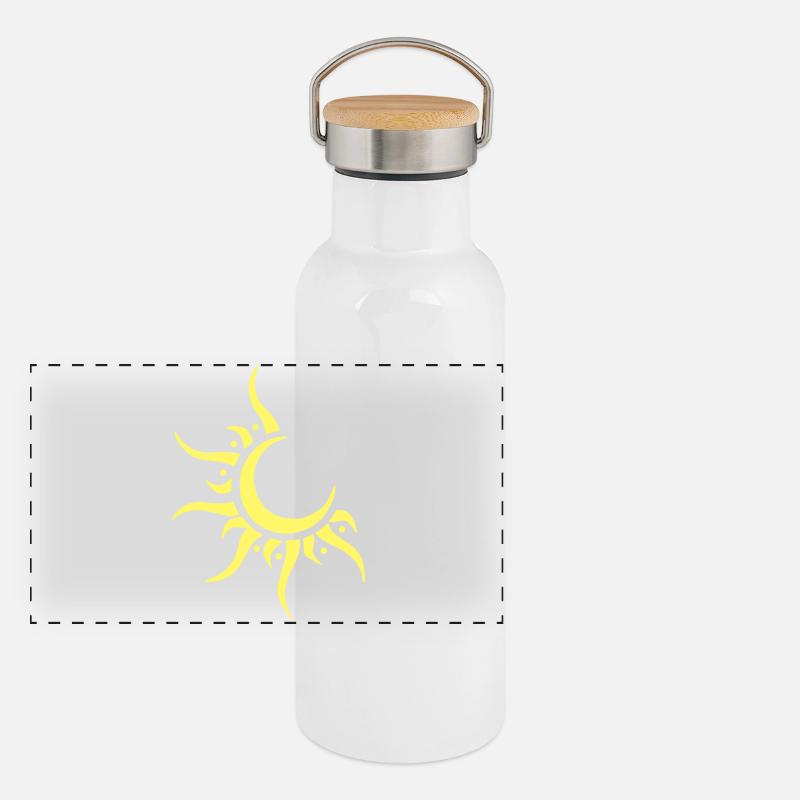 Sonne & Mond Panorama Thermosflasche mit Bambusdeckel