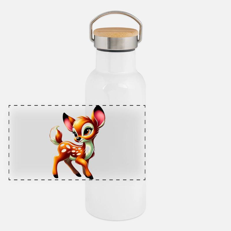 Fawn Panoramic Thermal Bottle with Bamboo Lid