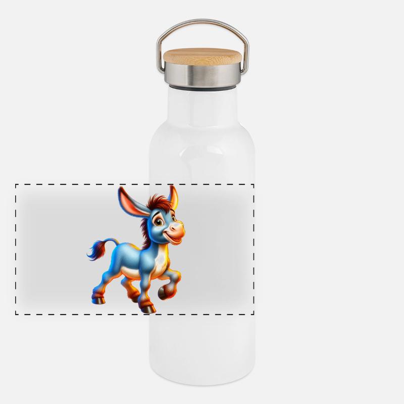 Donkey Mule Panoramic Thermal Bottle with Bamboo Lid