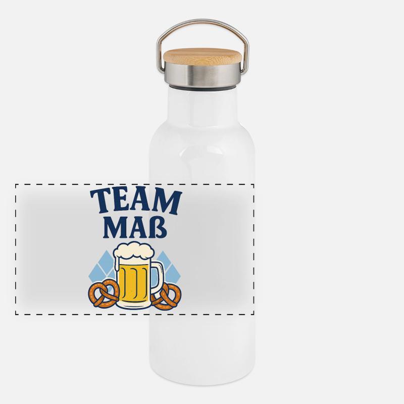 Team Mass Panoramic Thermal Bottle with Bamboo Lid