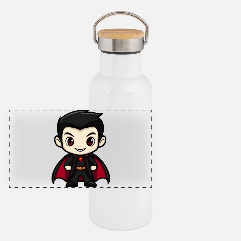 Bande dessinée de vampire Gourde isotherme avec bouchon en bambou