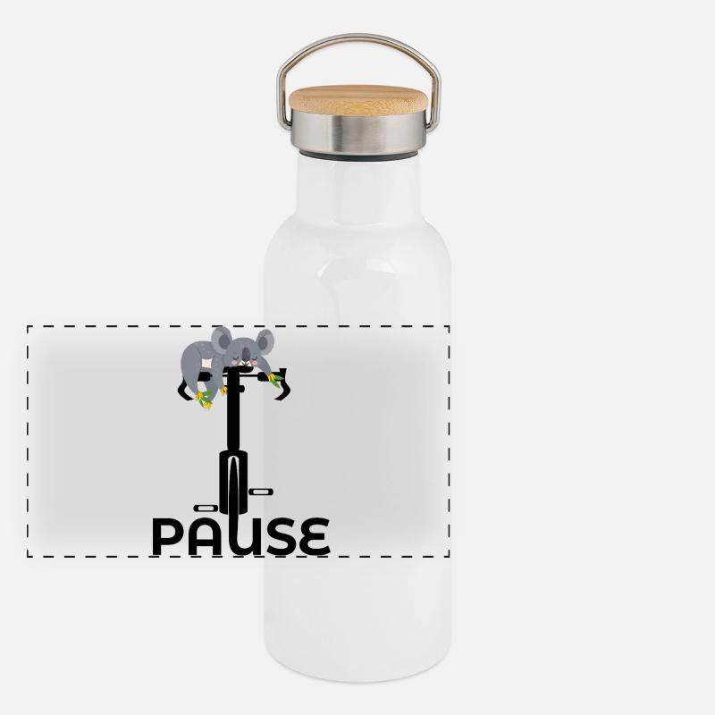 CIRCUIT À VÉLO PAUSE VÉLO KOALA BIKE Gourde isotherme avec bouchon en bambou