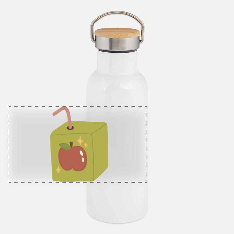 Skurriles Design der Apfelsaftdose Panorama Thermosflasche mit Bambusdeckel