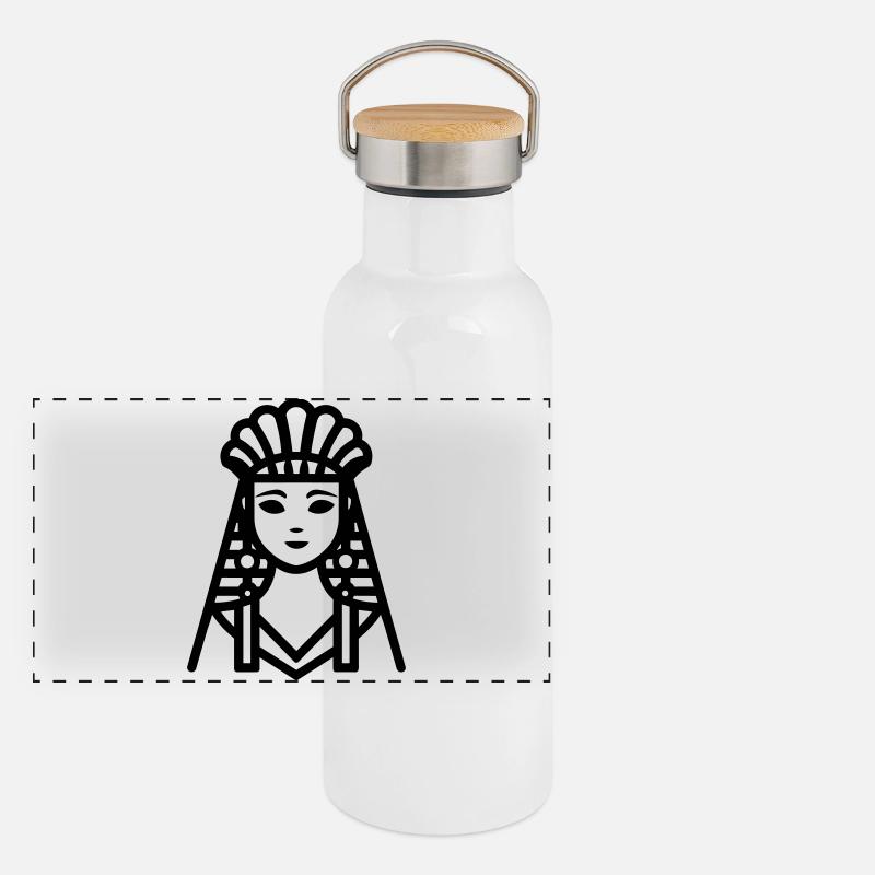 Pharao Panorama Thermosflasche mit Bambusdeckel