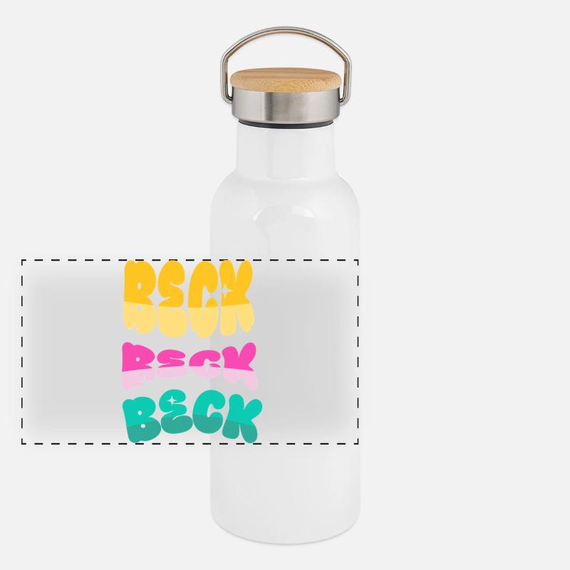 Gourde isotherme avec bouchon en bambou