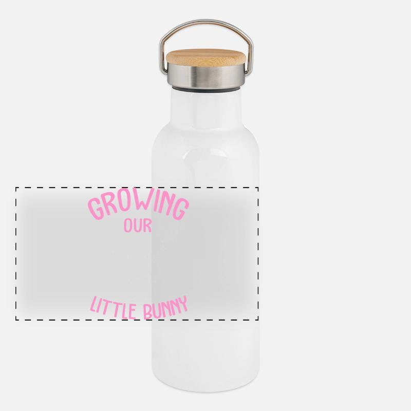 Expectant Mom Easter Gender Reveal Panoramic Thermal Bottle with Bamboo Lid