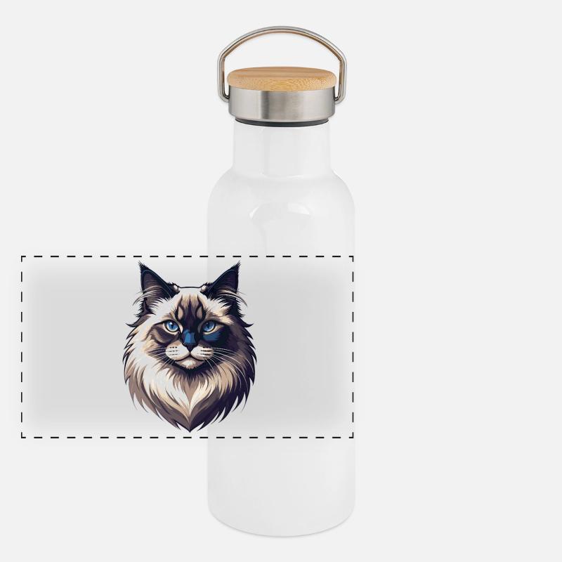 Ragdoll Cat – Gentle, proud and beautiful Panoramic Thermal Bottle with Bamboo Lid