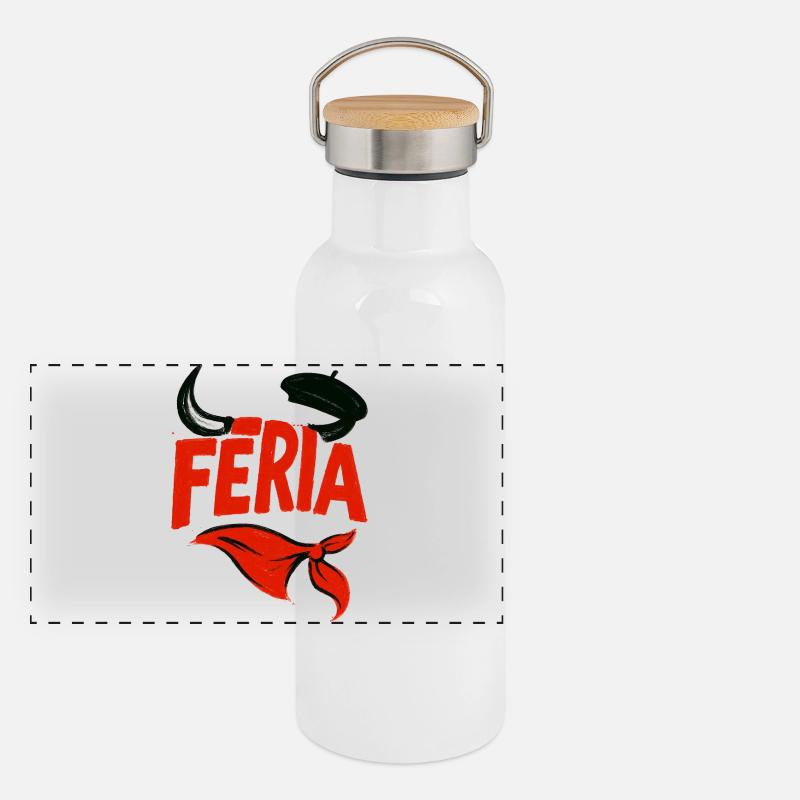Feria - Basque Country Panoramic Thermal Bottle with Bamboo Lid