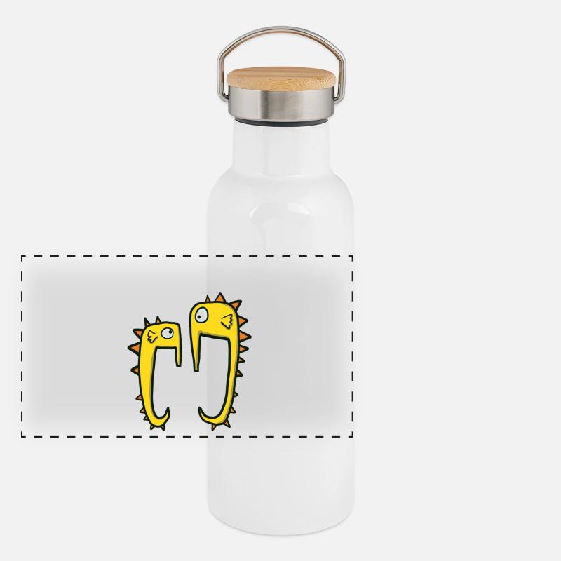 Hippocampe Gourde isotherme avec bouchon en bambou
