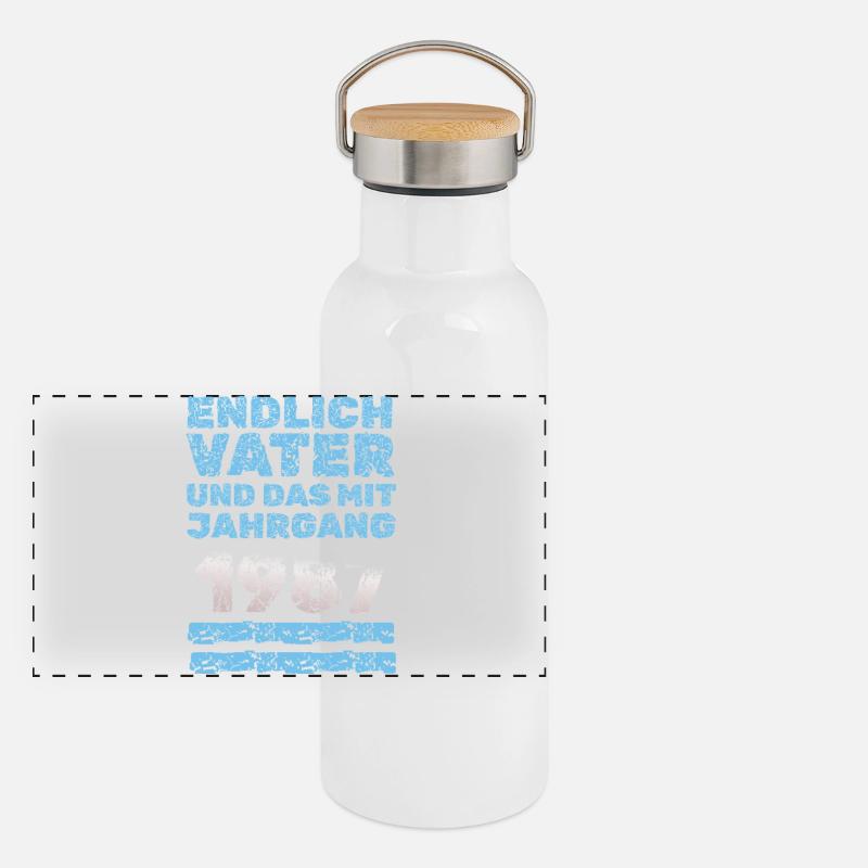 Panorama Thermosflasche mit Bambusdeckel
