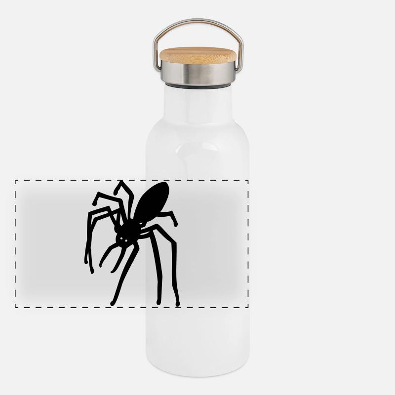Spinne Panorama Thermosflasche mit Bambusdeckel