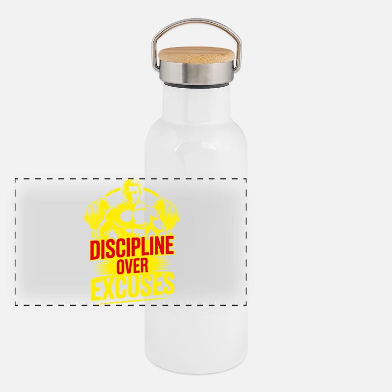 Panorama Thermosflasche mit Bambusdeckel