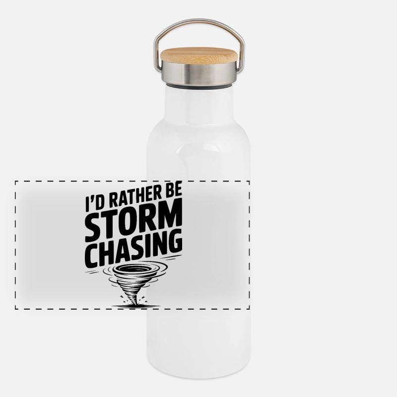 I'd Rather Be Storm Chasing Panoramic Thermal Bottle with Bamboo Lid