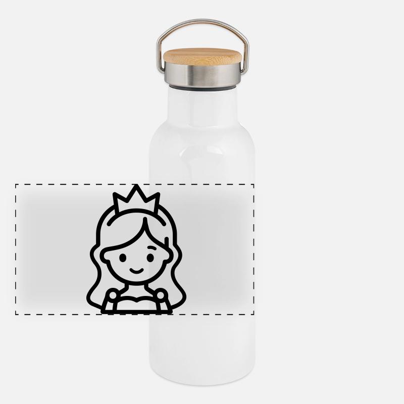 Prinzessin Panorama Thermosflasche mit Bambusdeckel