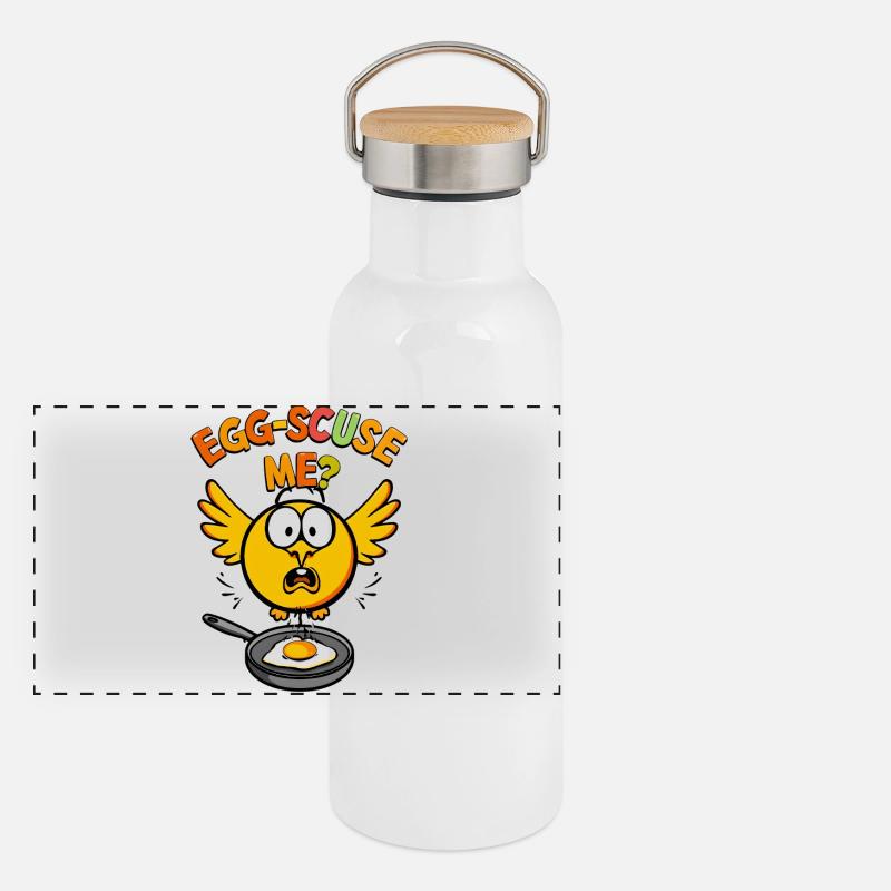 Entschuldigung? Panorama Thermosflasche mit Bambusdeckel
