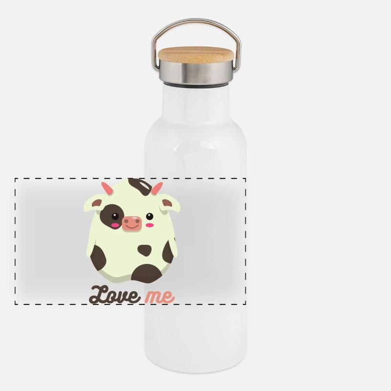 Vache Gourde isotherme avec bouchon en bambou