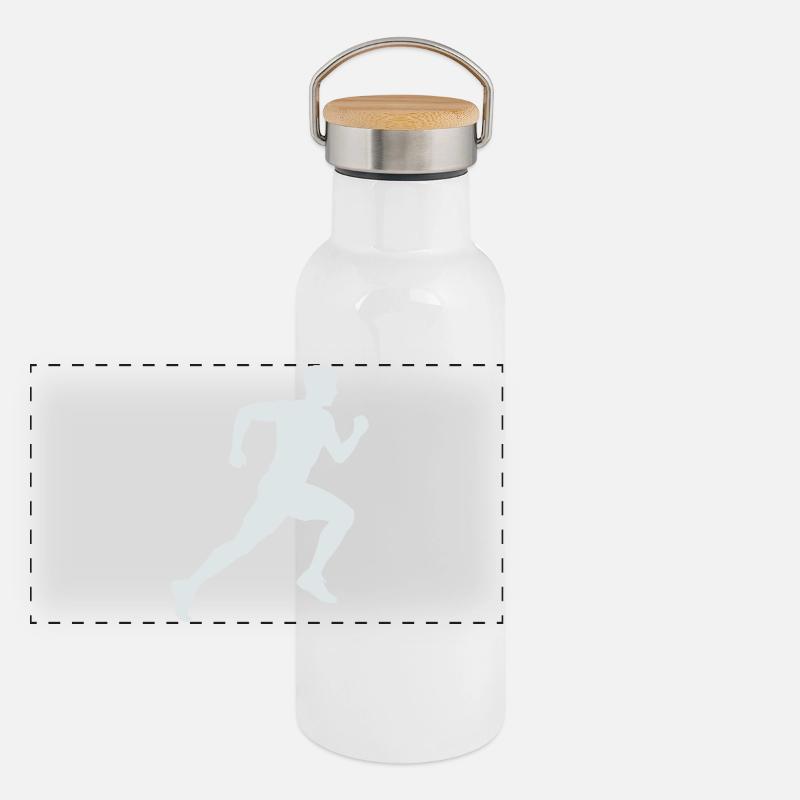Running Silhouette Sprint Panoramic Thermal Bottle with Bamboo Lid
