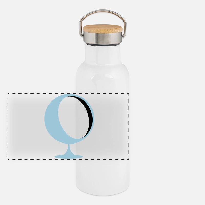 rétro salon chaise Eames Panton Gourde isotherme avec bouchon en bambou