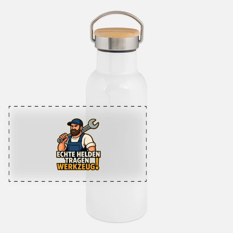 Real Hero Carrying Tool Panoramic Thermal Bottle with Bamboo Lid