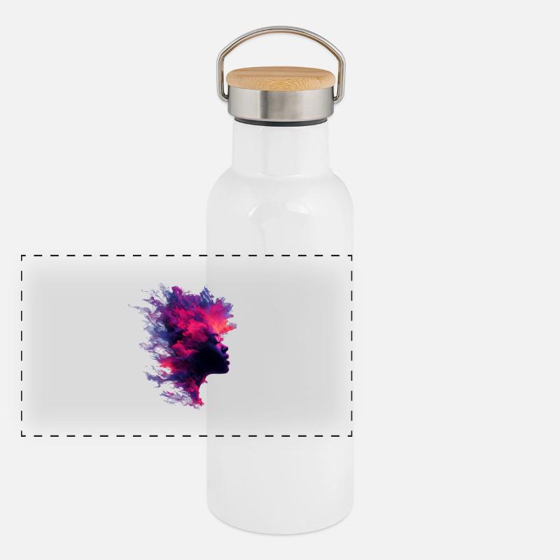 Gourde isotherme avec bouchon en bambou