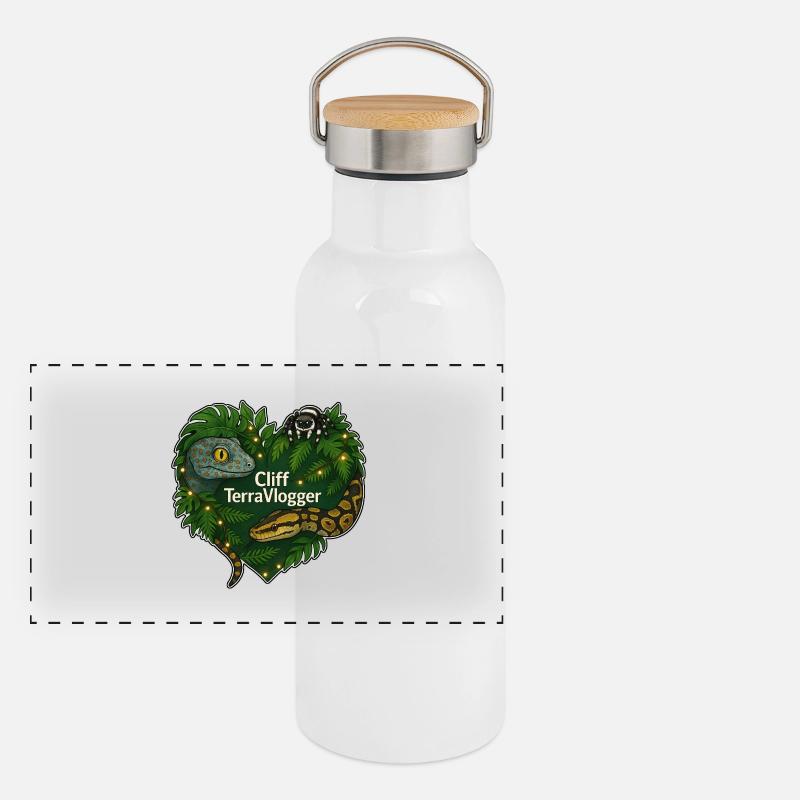 Cliff TerraVlogger Jungle Heart Panoramic Thermal Bottle with Bamboo Lid