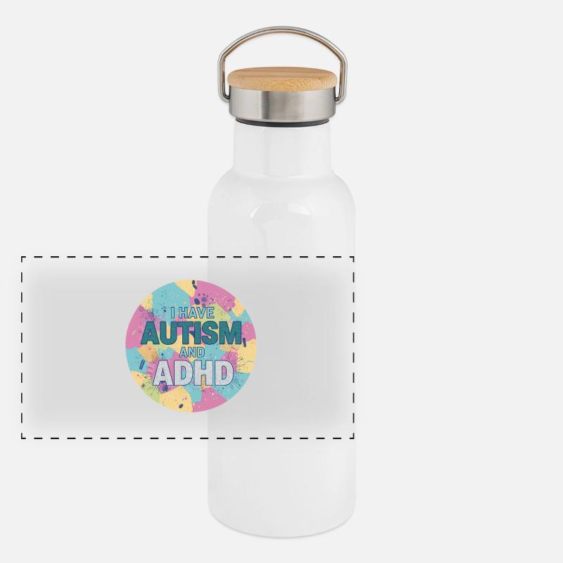 I Have Autism And ADHD Panoramic Thermal Bottle with Bamboo Lid