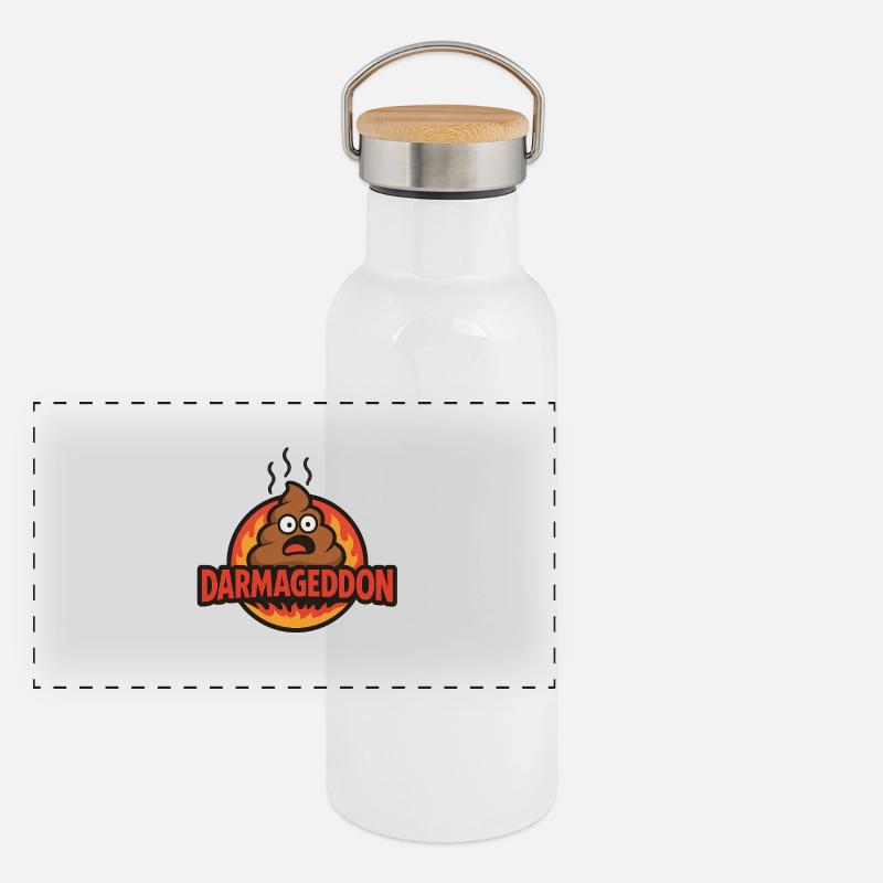 Darmageddon Gourde isotherme avec bouchon en bambou