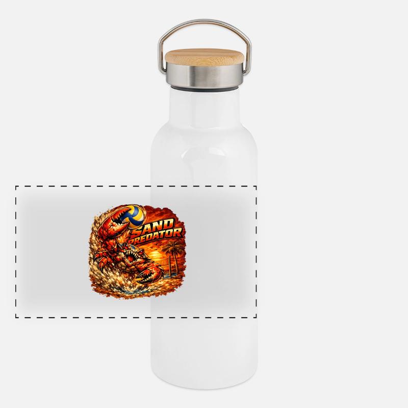 Attaque du prédateur de sable Gourde isotherme avec bouchon en bambou