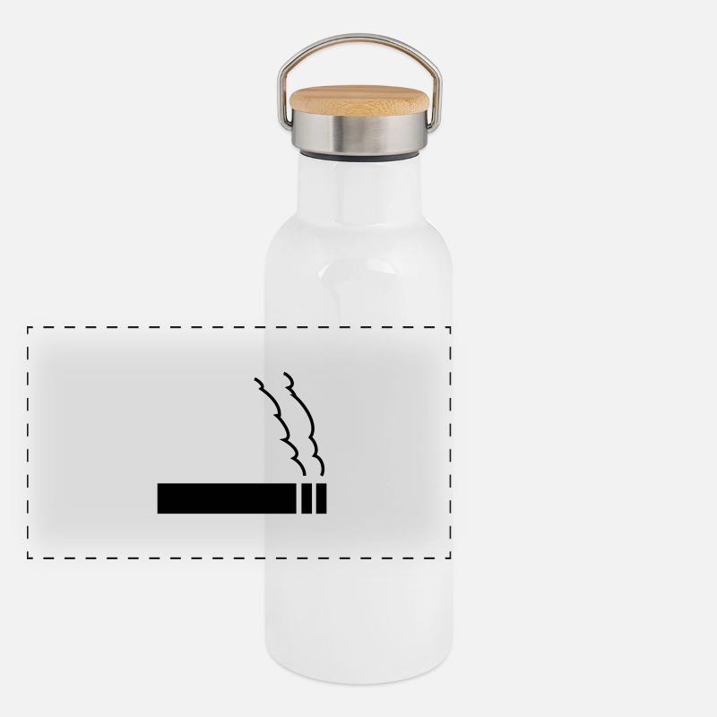 Panorama Thermosflasche mit Bambusdeckel