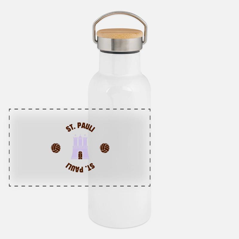 St. Pauli (ID: 001013) Panorama Thermosflasche mit Bambusdeckel