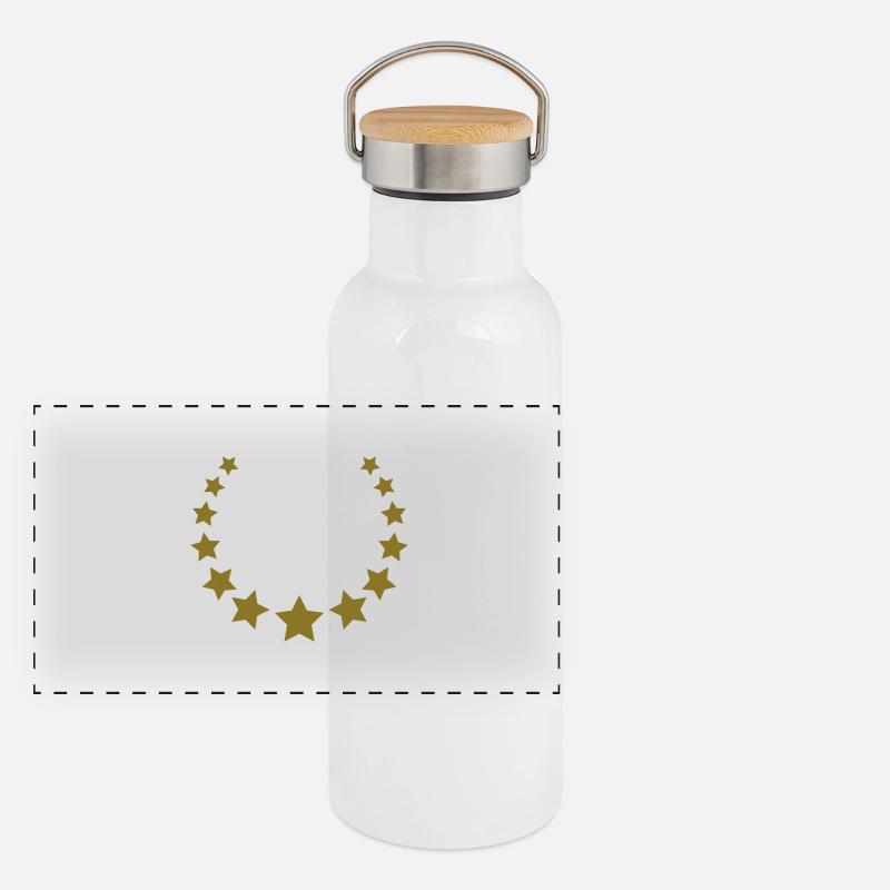 Stern krone crown Panorama Thermosflasche mit Bambusdeckel
