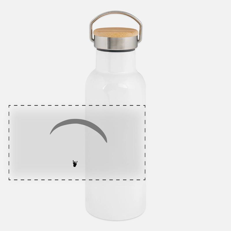 Paragliding / Paraglider Panorama Thermosflasche mit Bambusdeckel
