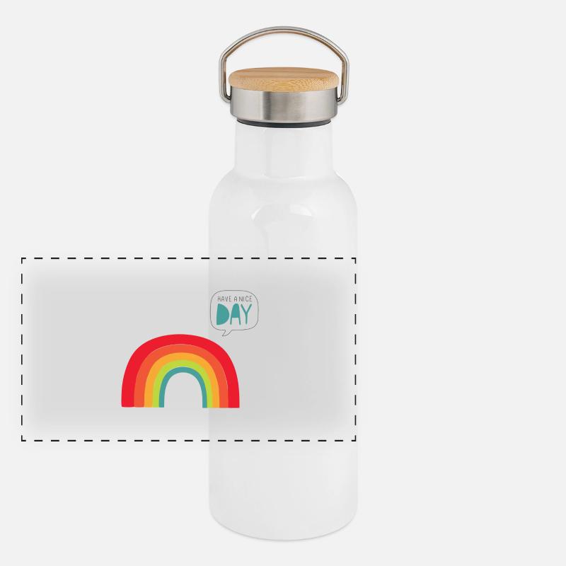 rainbow Gourde isotherme avec bouchon en bambou