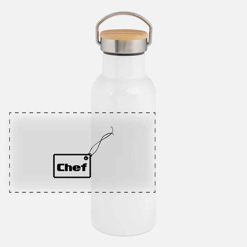 Chef Anhänger Panorama Thermosflasche mit Bambusdeckel