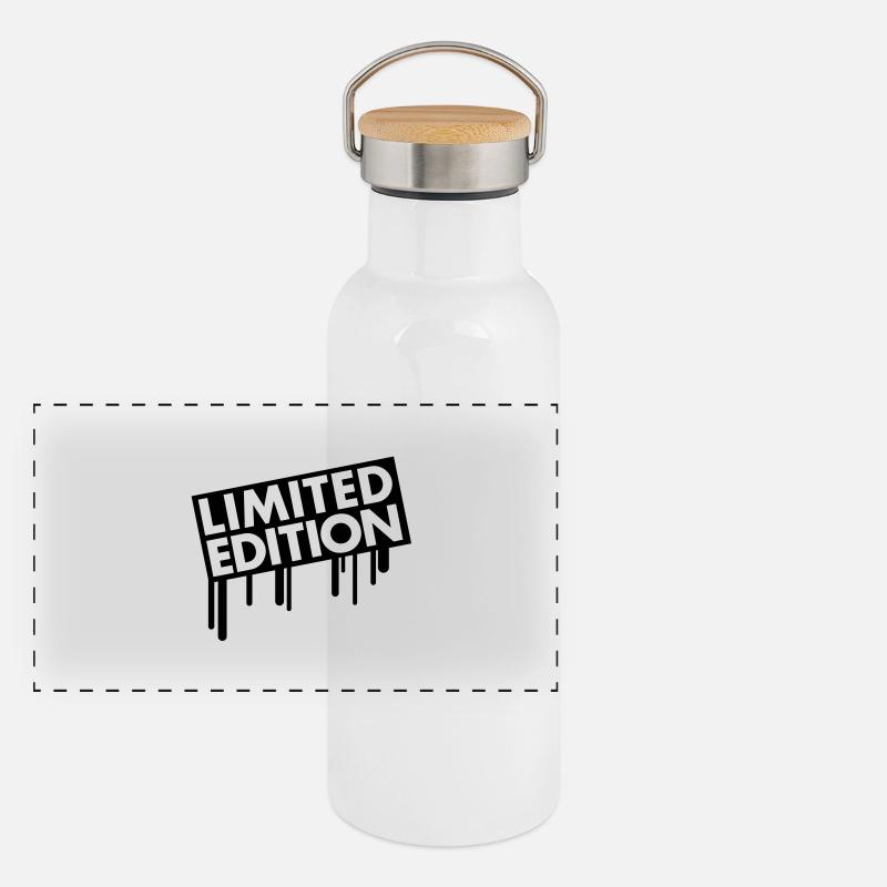 Cool Limited Edition with Graffiti Drop Stamp Panoramic Thermal Bottle with Bamboo Lid