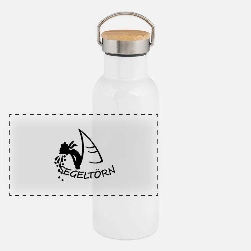 Die Freuden des Segeltörn (b, 1c) Panorama Thermosflasche mit Bambusdeckel