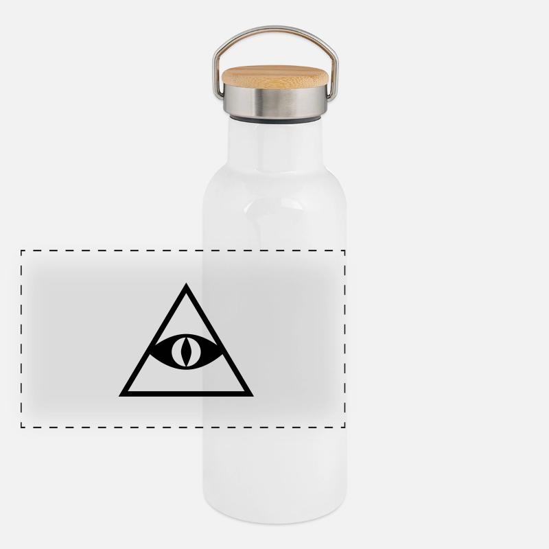 Pyramid Panoramic Thermal Bottle with Bamboo Lid