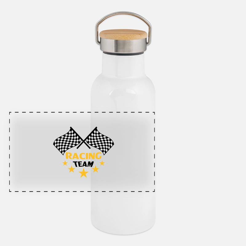 racing_team Panorama Thermosflasche mit Bambusdeckel