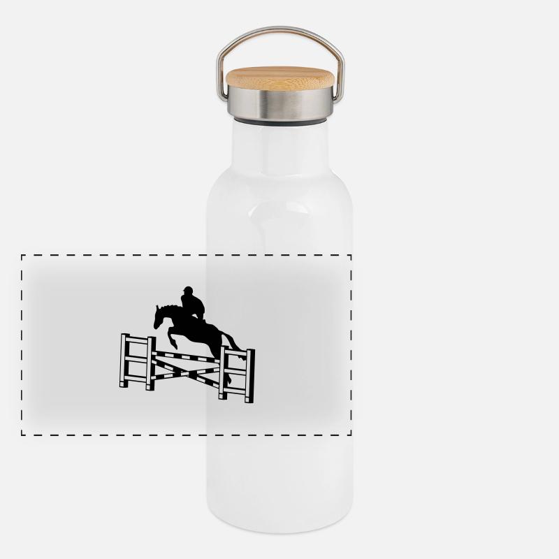 sauter de cheval obstacle_c1 Gourde isotherme avec bouchon en bambou