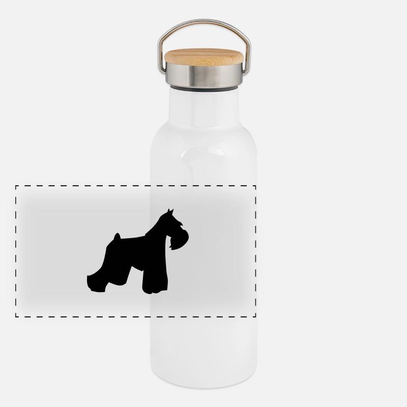 Schnauzer Dog Panoramic Thermal Bottle with Bamboo Lid