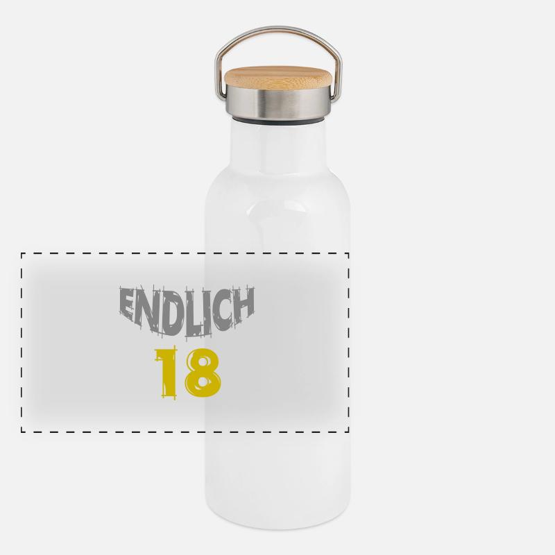 endlich18 Panorama Thermosflasche mit Bambusdeckel