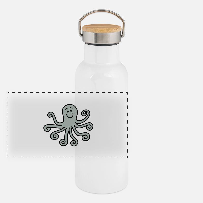 Panorama Thermosflasche mit Bambusdeckel