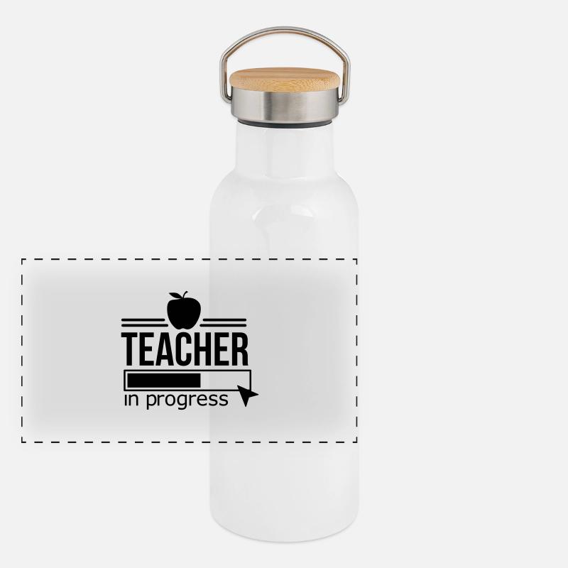 enseignants Gourde isotherme avec bouchon en bambou
